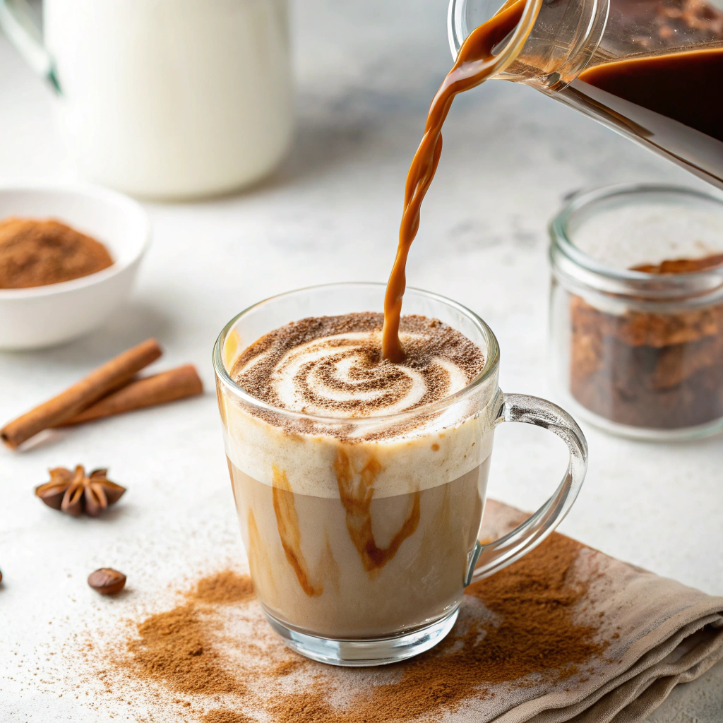 Coffee loophole recipe preparation showing natural weight loss ingredients