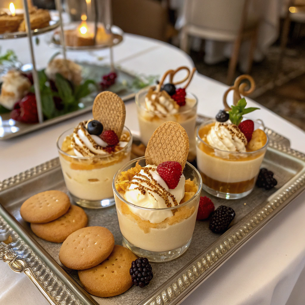 Butterscotch budino dessert presentation ideas and serving suggestions