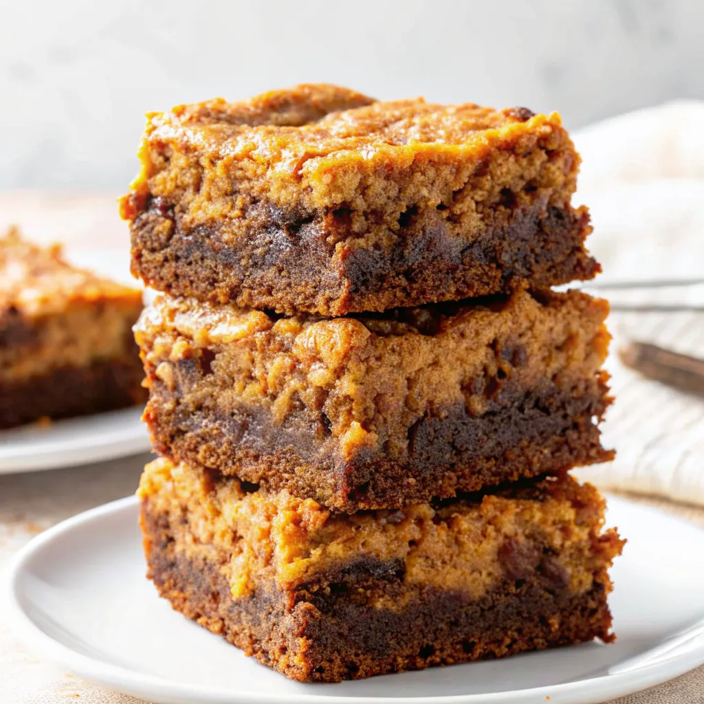 Chocolate Pumpkin Cheesecake Bars