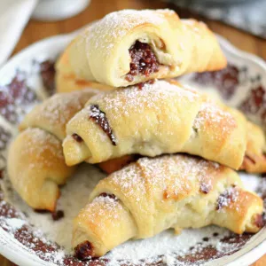 How to make chocolate crescents - step by step preparation process