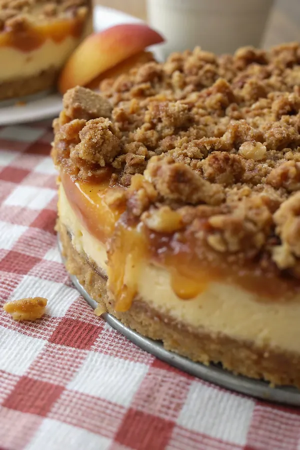 Peach Cobbler Cheesecake