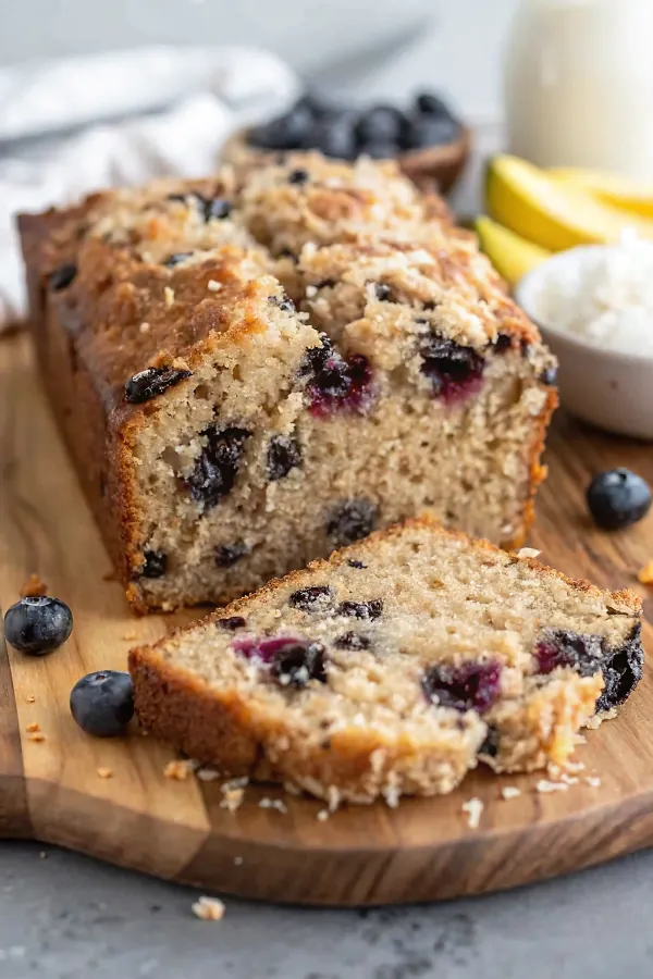 Blueberry Coconut Banana Bread