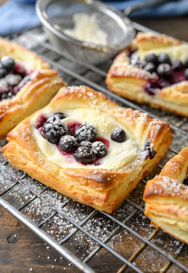 Blueberry Cream Cheese Pastry Braid