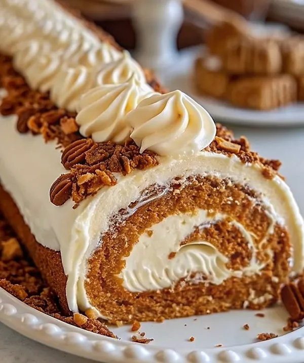PUMPKIN ROLL WITH WHITE CHOCOLATE CREAM CHEESE RECIPE
