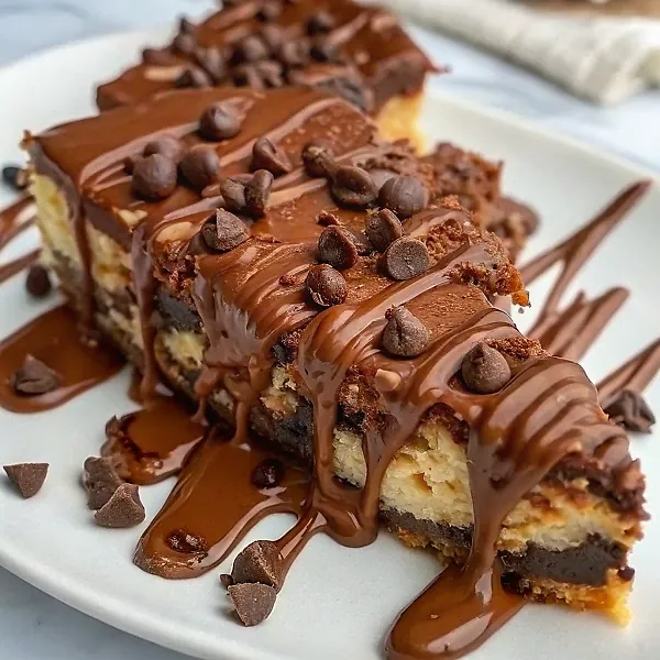 Pumpkin Chocolate Cheesecake Bars