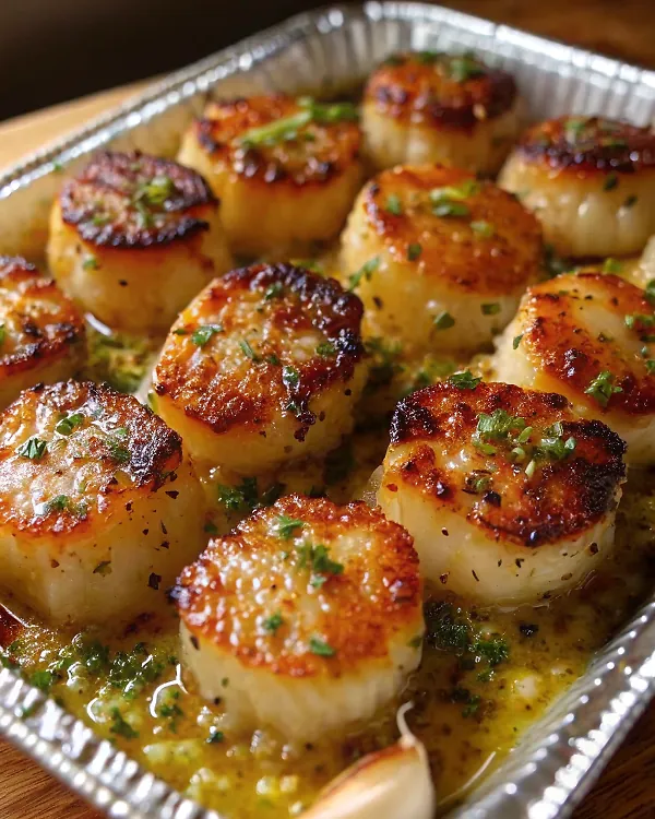 Butter and Garlic Baked Scallops