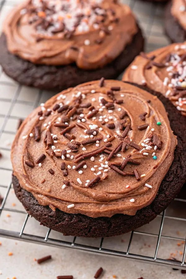 CHOCOLATE FROSTED COOKIES
