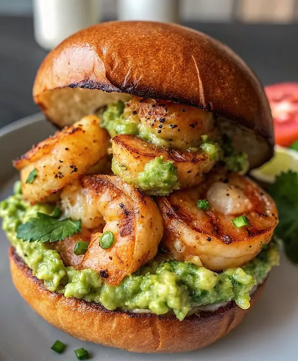Shrimp Burgers with Smoky Guacamole