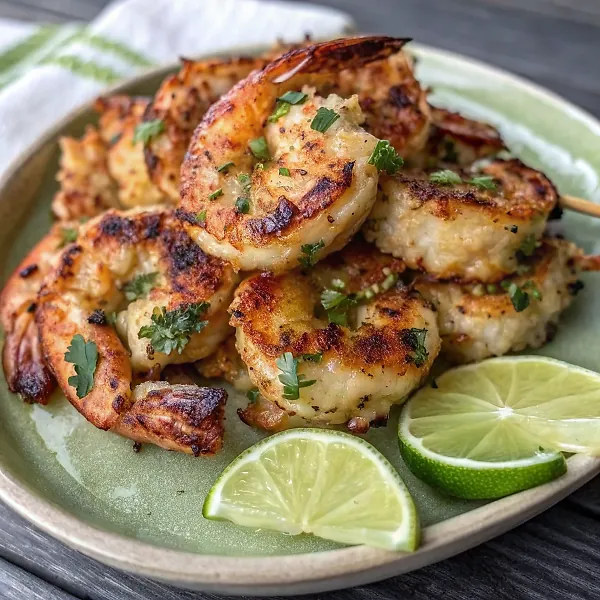 Coconut Lime Marinated and Grilled Shrimp