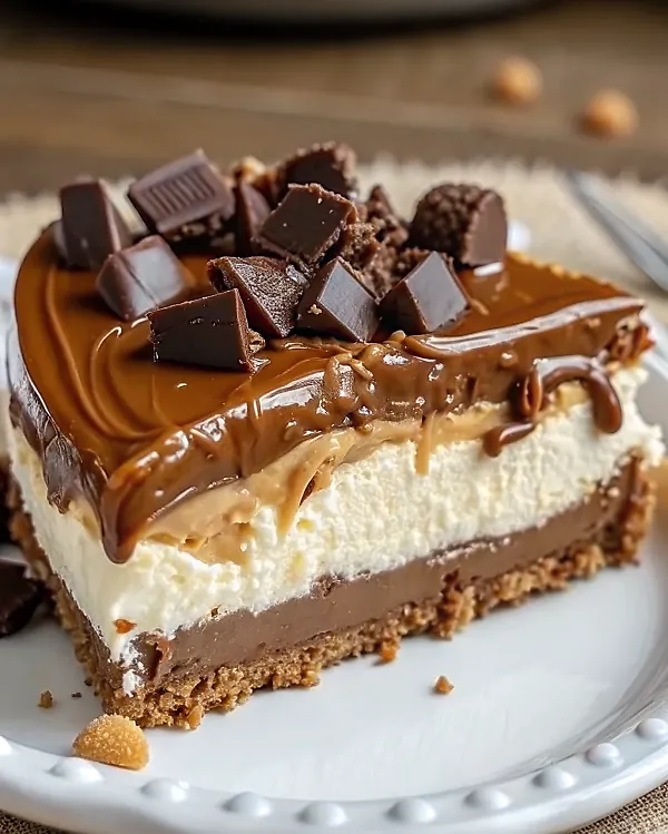 No Bake Twix Cheesecake