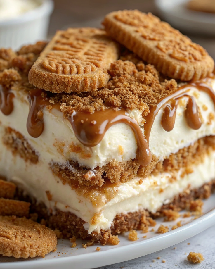4-Ingredient Biscoff Icebox Cake