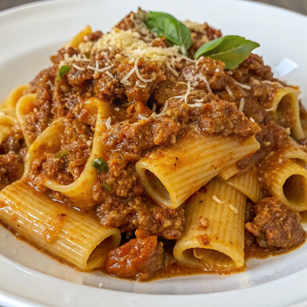 Slow Cooked Shredded Beef Ragu Pasta