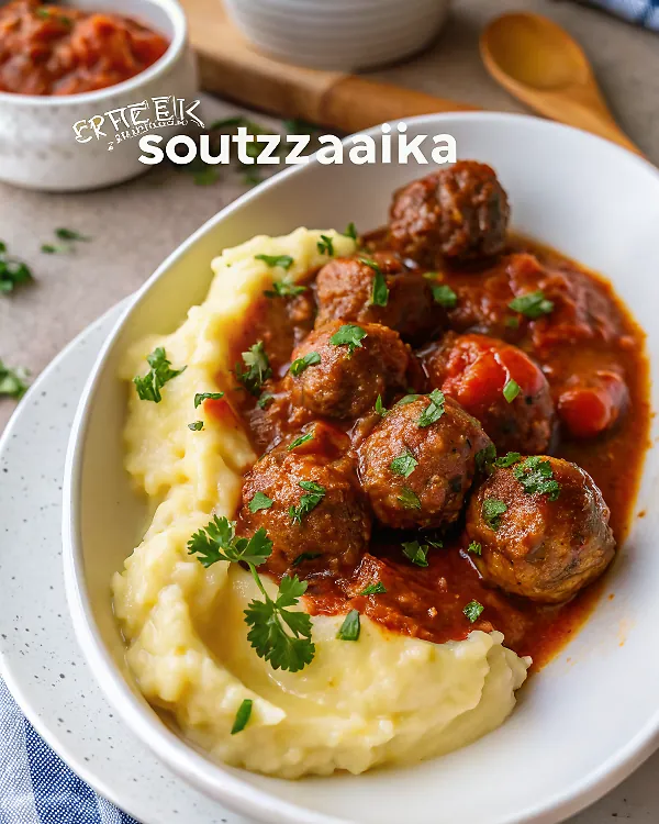 Traditional Soutzoukakia recipe (Greek baked Meatballs in tomato sauce)