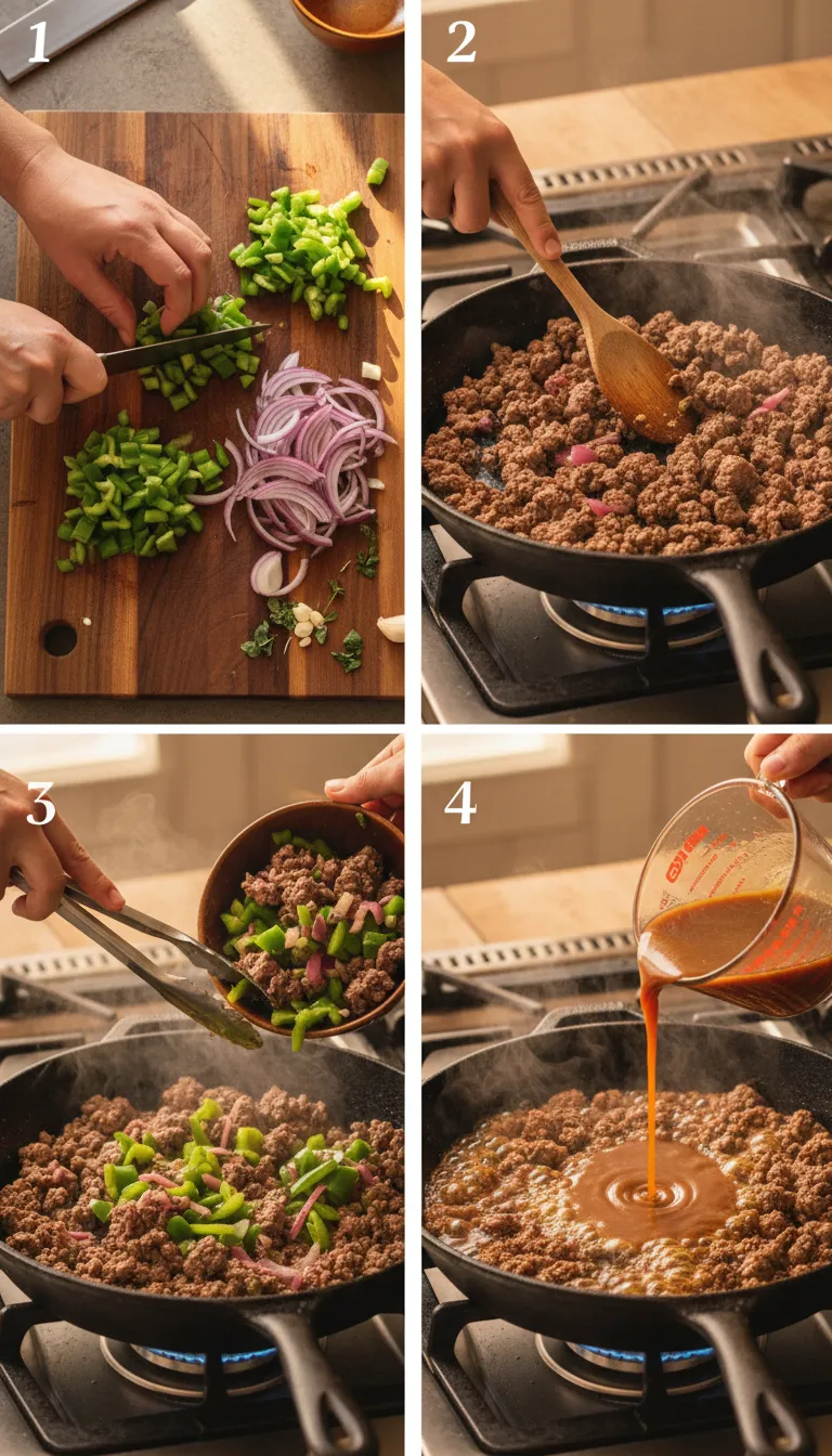 Beef and Peppers Skillet Step-by-Step