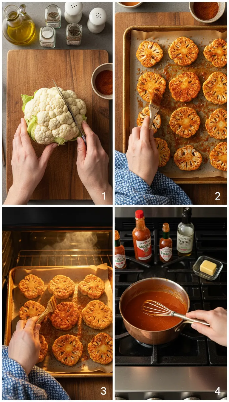 Buffalo Cauliflower Steak Recipe Step by Step