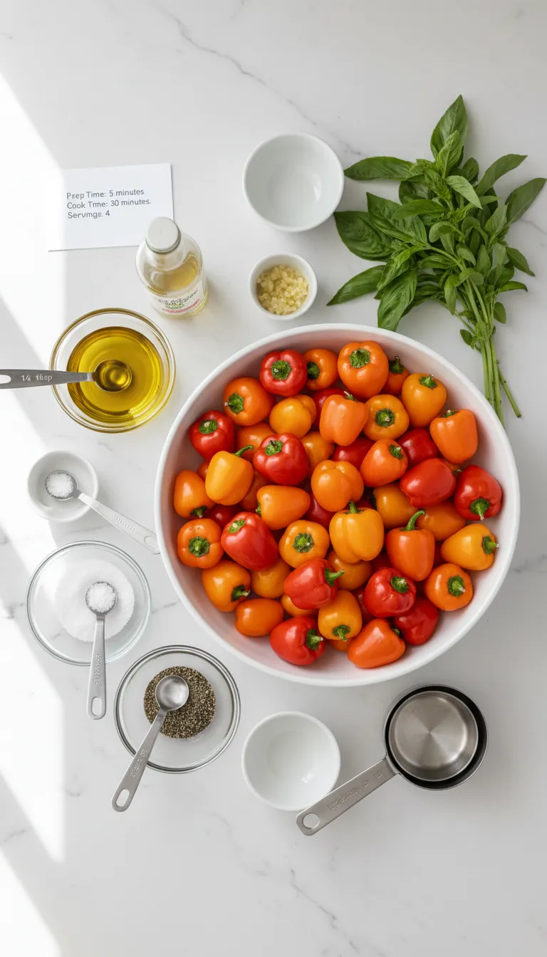 Balsamic Roasted Mini Peppers Ingredients