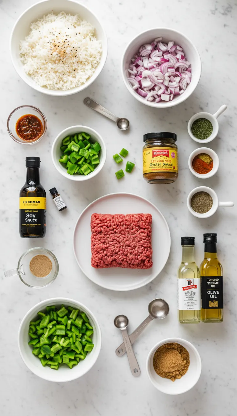 Beef and Peppers Skillet Ingredients