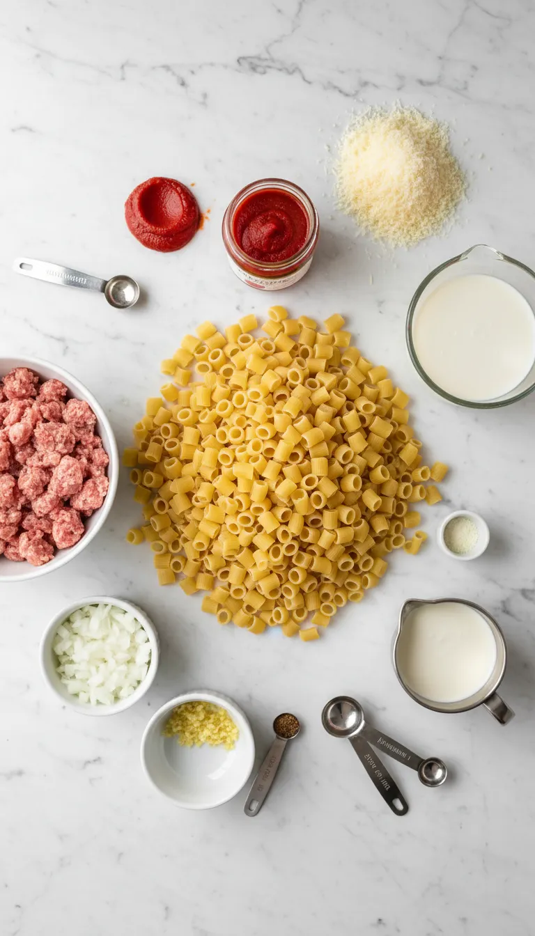 Creamy Marry Me Ditalini Sausage Pasta Ingredients