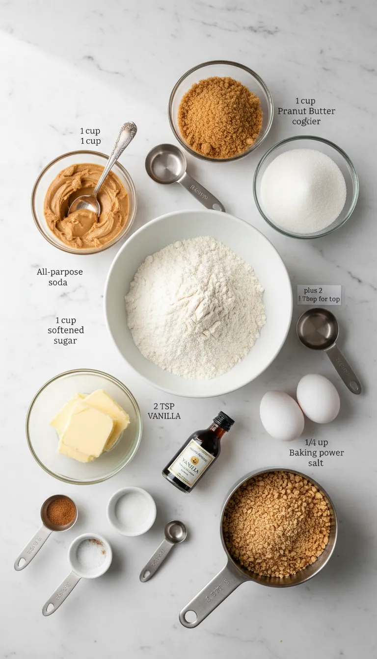 Soft Chewy Peanut Butter Cookies Ingredients