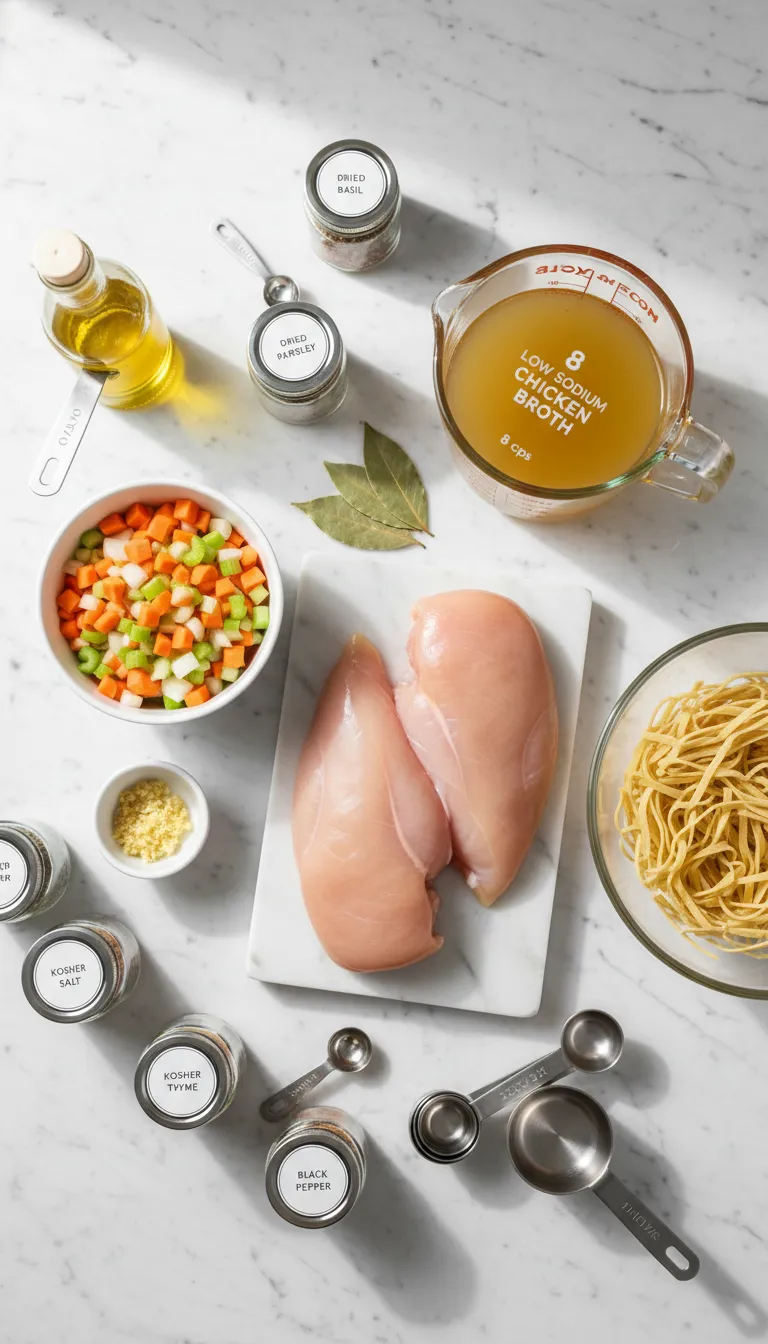 Instant Pot Chicken Noodle Soup Ingredients
