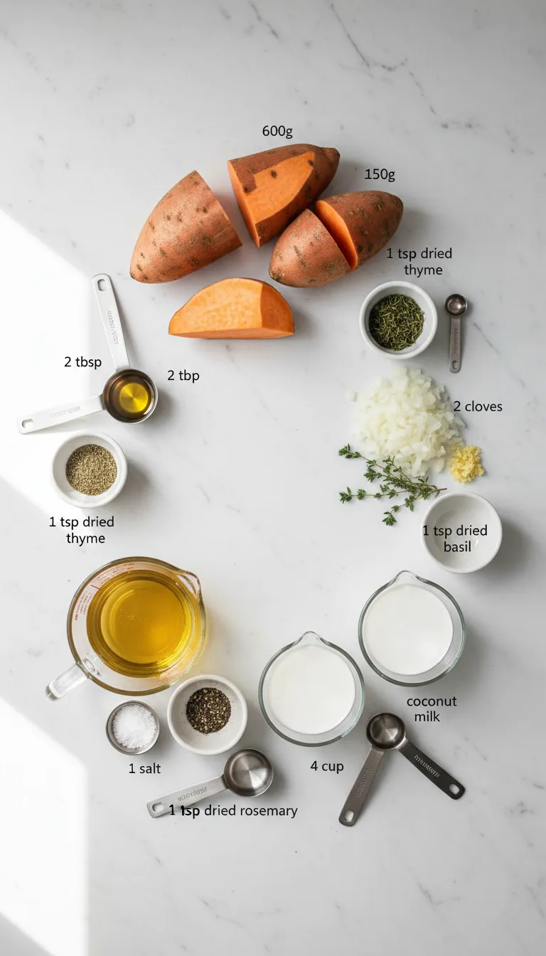 Roasted Italian Sweet Potato Soup Ingredients