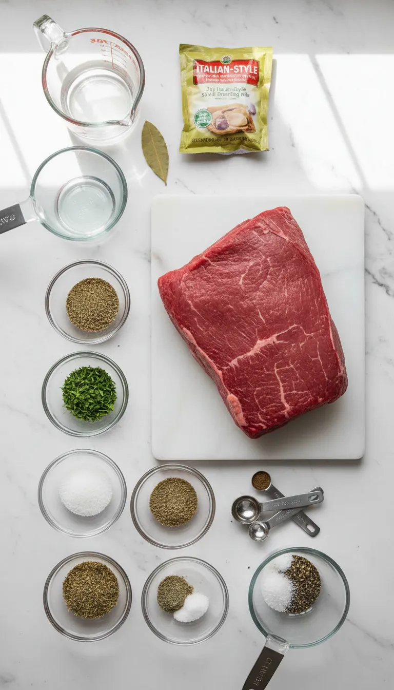 Slow Cooker Italian Beef Ingredients