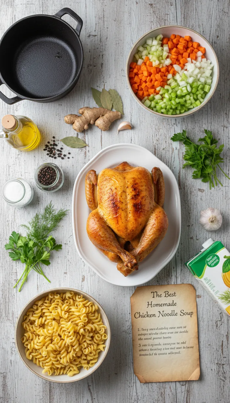 The Best Homemade Chicken Noodle Soup Ingredients