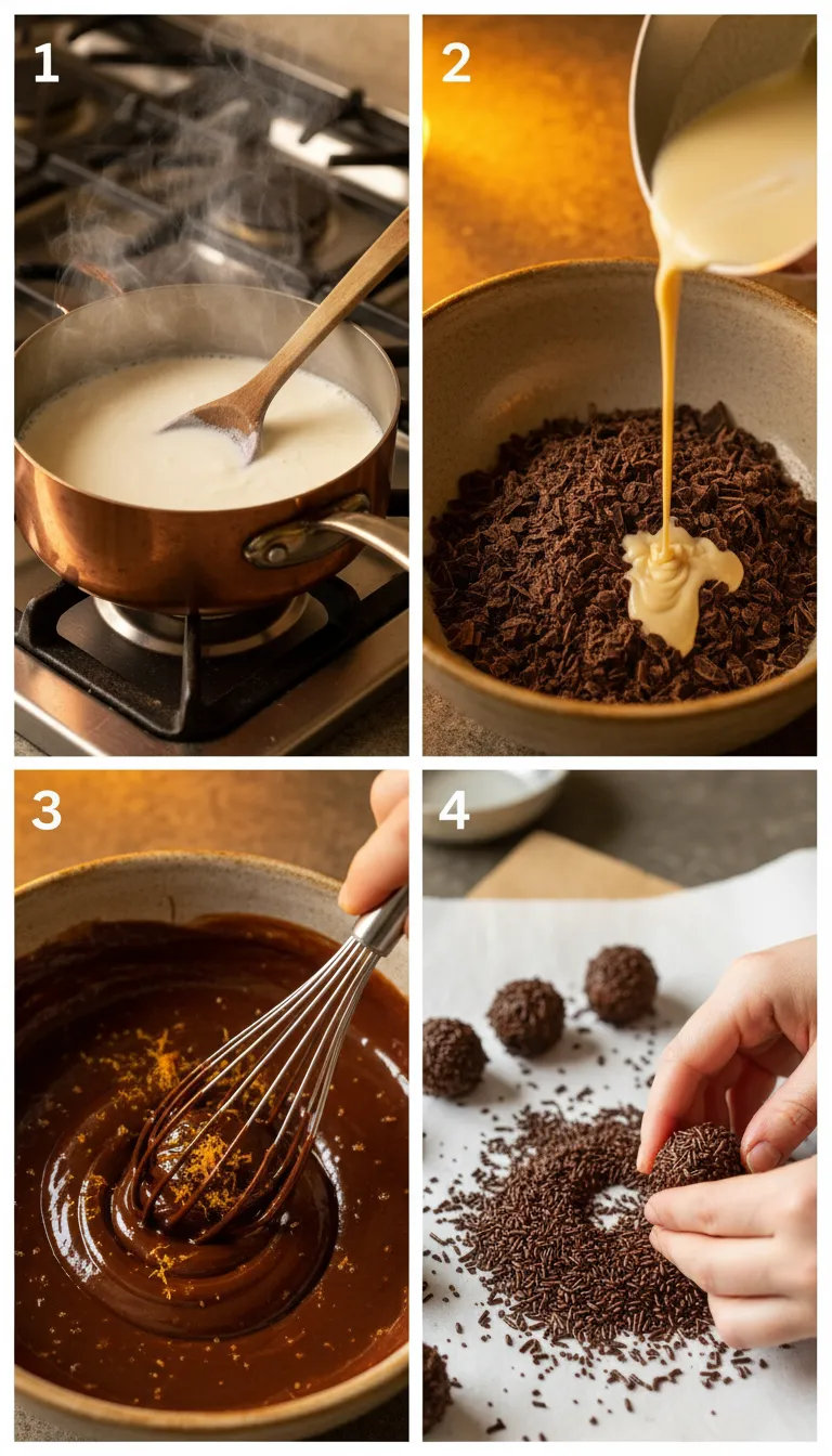 Juicy Orange Chocolate Christmas Truffles Step by Step