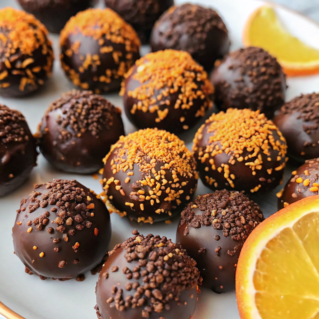 Juicy Orange Chocolate Christmas Truffles