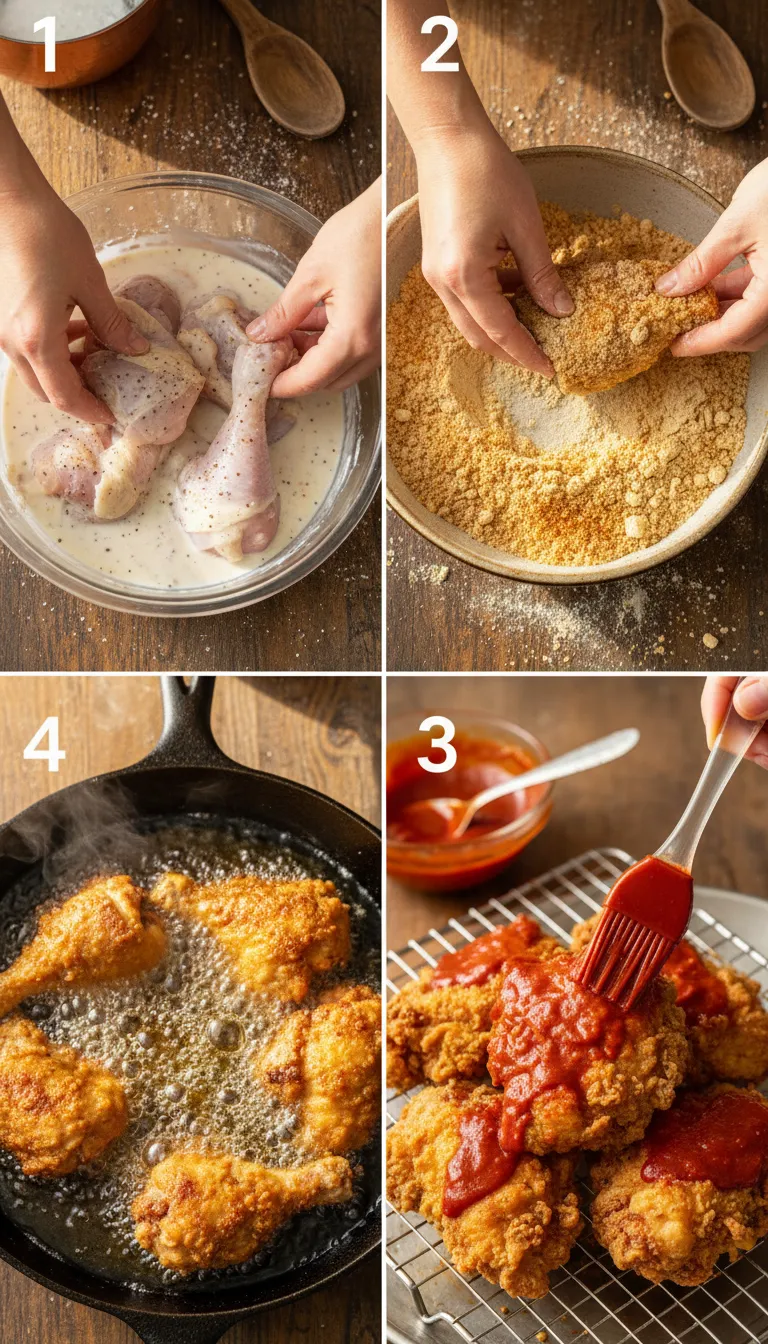 Nashville Hot Chicken Step-by-Step Instructions