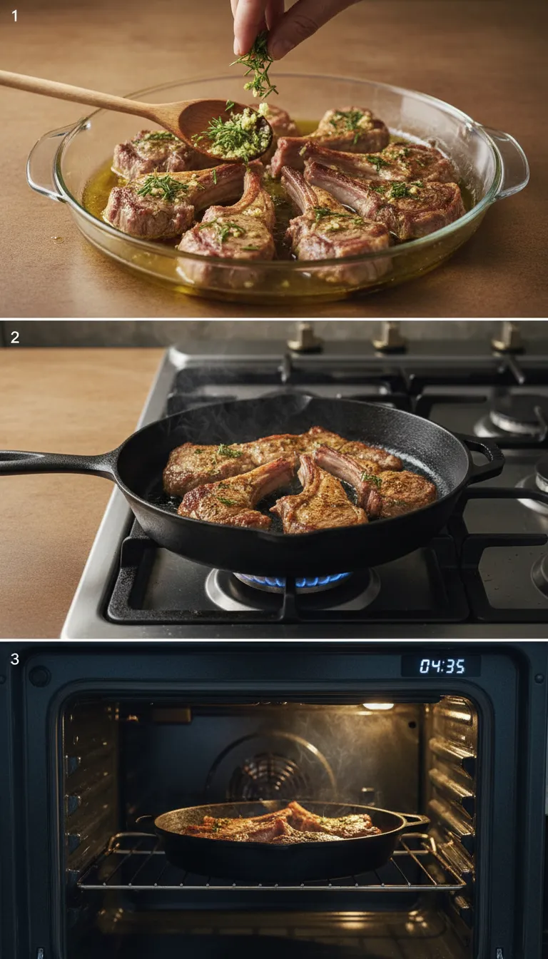 Oven Baked Lamb Chops Step-by-Step