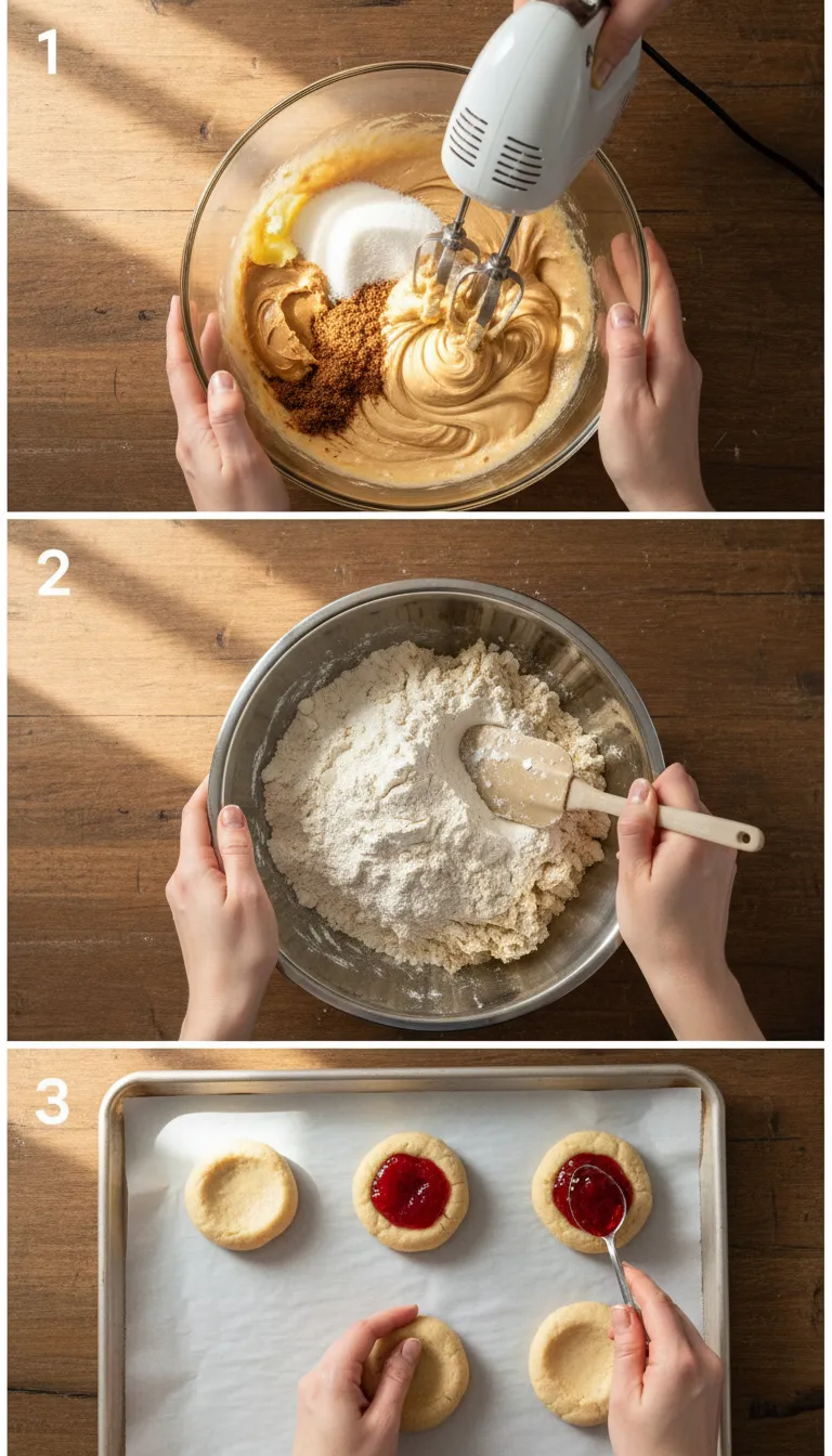 Peanut Butter and Jelly Cookies Step-by-Step