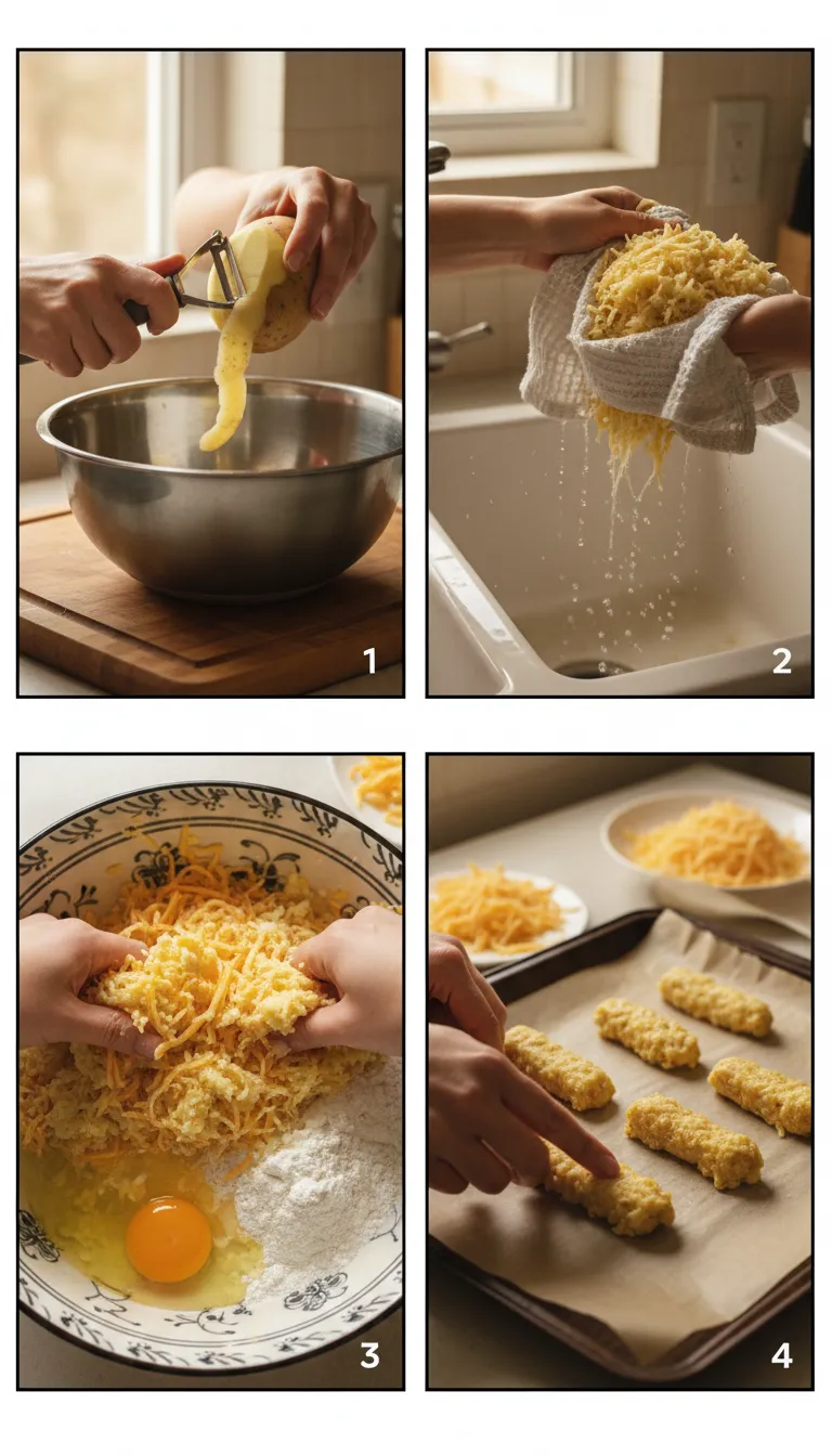 Potato Cheese Sticks Step-by-Step
