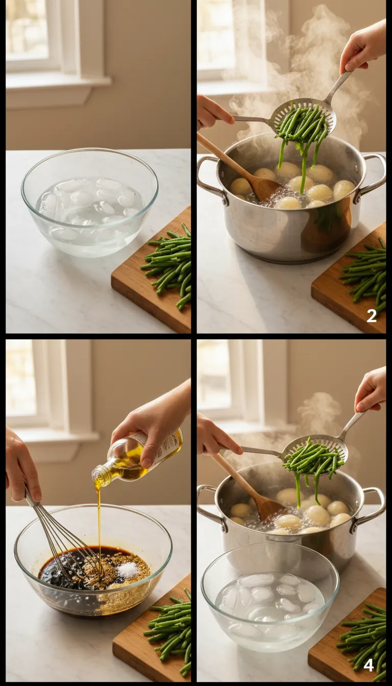 Quick Green Bean Potato Salad Step by Step preparation