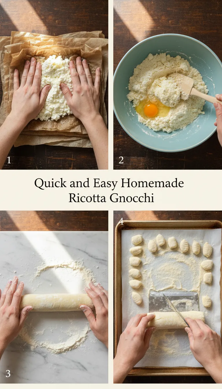 Quick and Easy Homemade Ricotta Gnocchi Recipe Step-by-Step