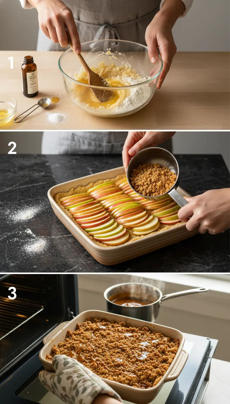 Salted Caramel Apple Pie Bars Step-by-Step