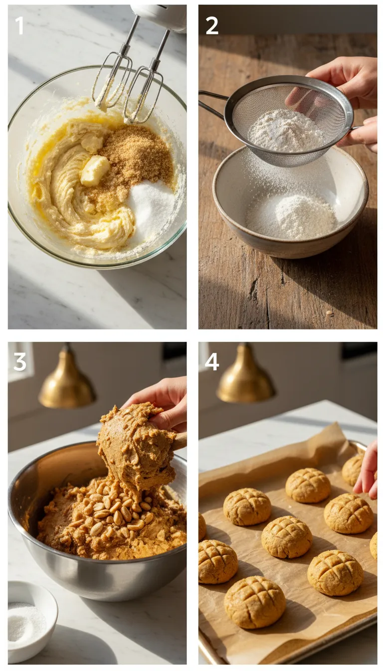 Soft Chewy Peanut Butter Cookies Step by Step