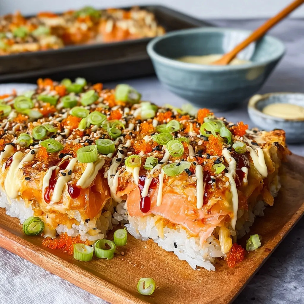 Spicy Salmon Sushi Bake