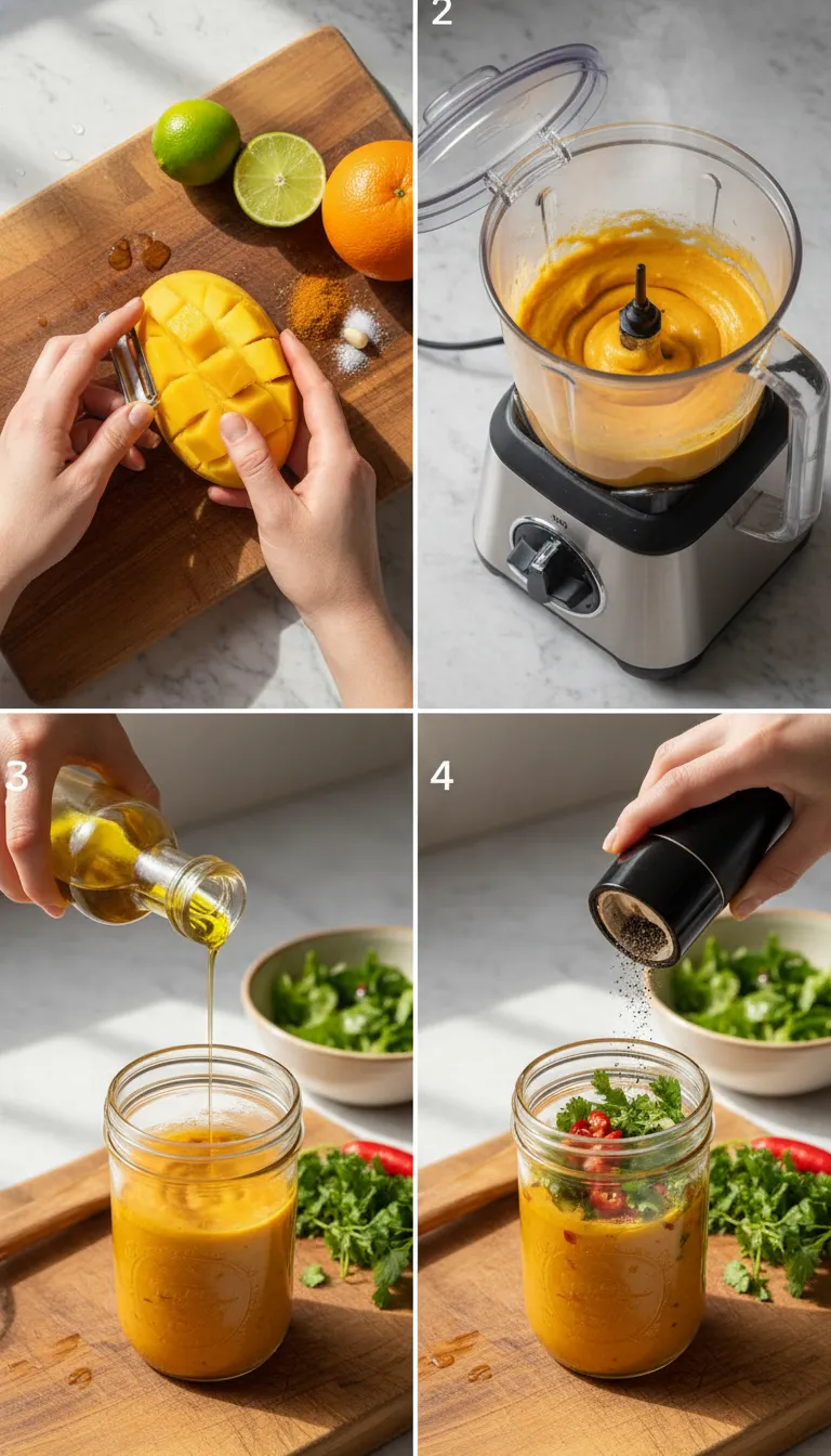 Sweet and Spicy Mango Salad Dressing Step by Step