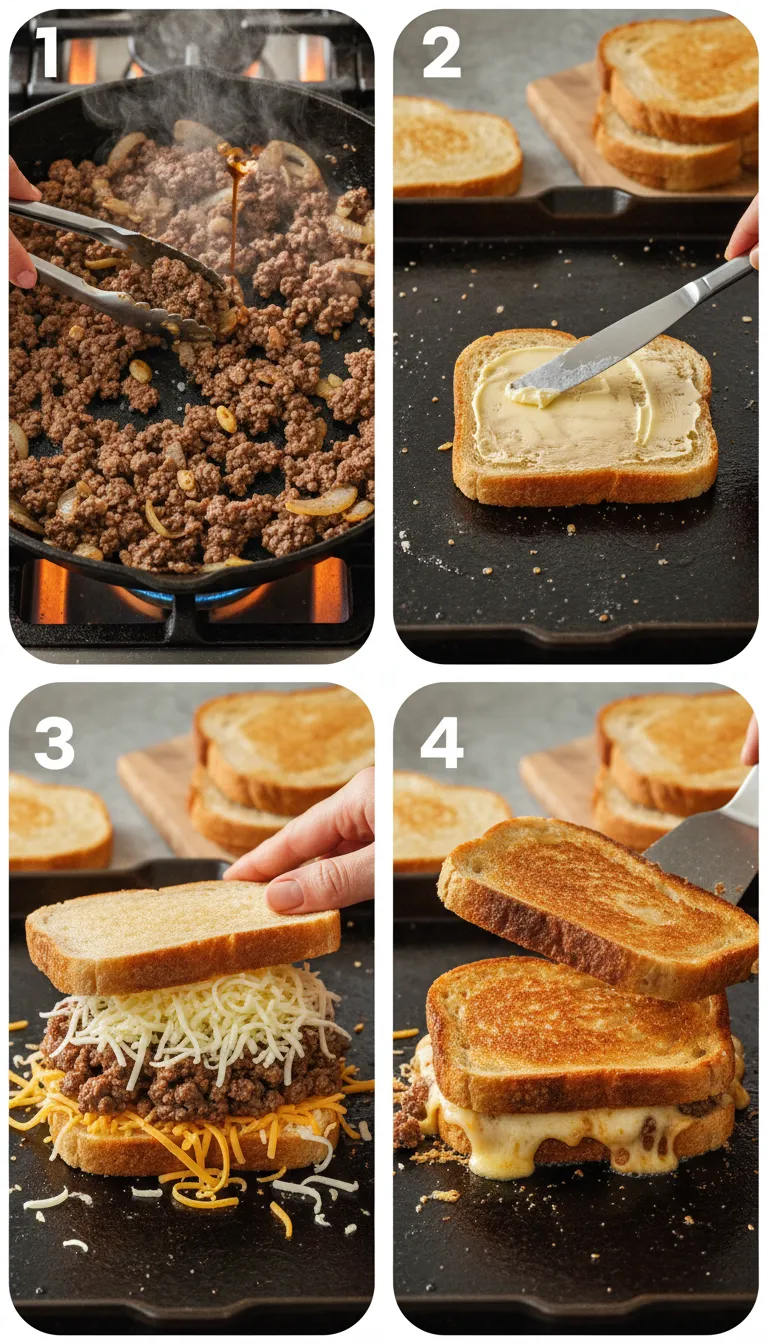 Ultimate Cheesy Ground Beef Melt Step-by-Step