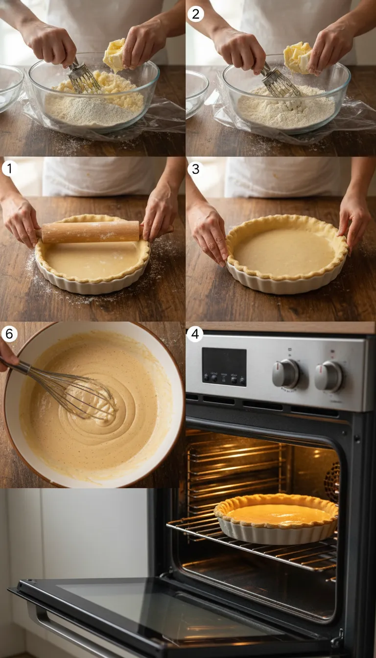 Christmas Eve Cinnamon-Vanilla Creamy Custard Pie Step-by-Step