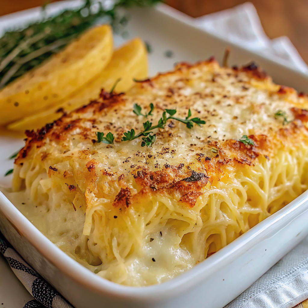 Creamy Spaghetti Squash Au Gratin