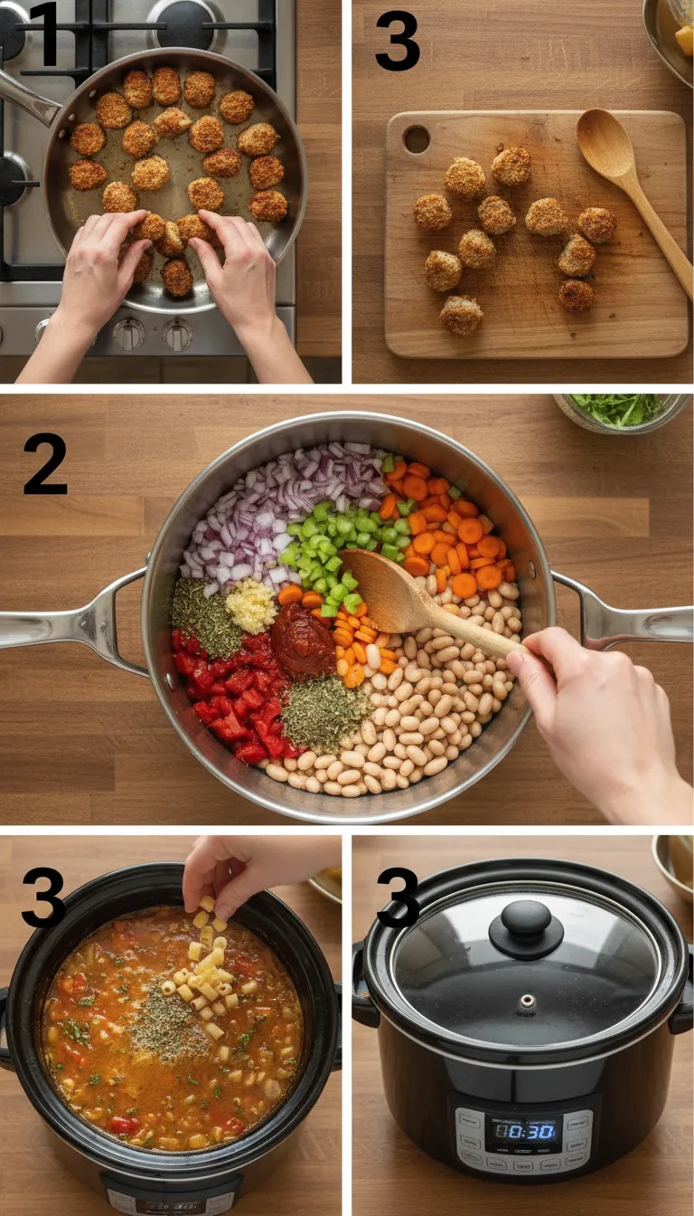 Crock Pot Pasta Fagioli Step by Step