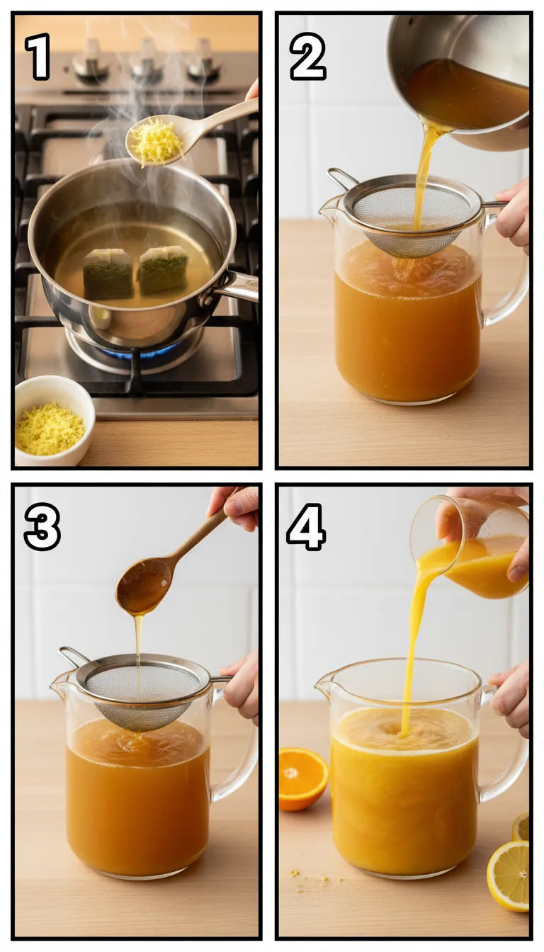 Iced Orange Ginger Green Tea Step-by-Step