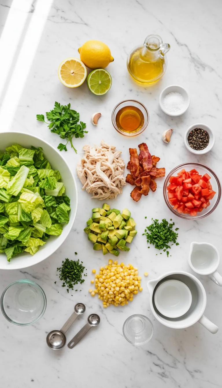 Chicken Bacon Avocado Chopped Salad with Lemon Vinaigrette Ingredients