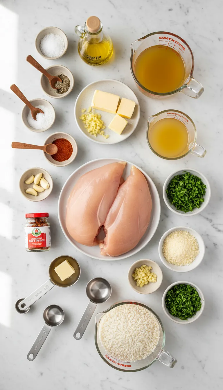Chicken Scampi with Garlic Parmesan Rice Ingredients
