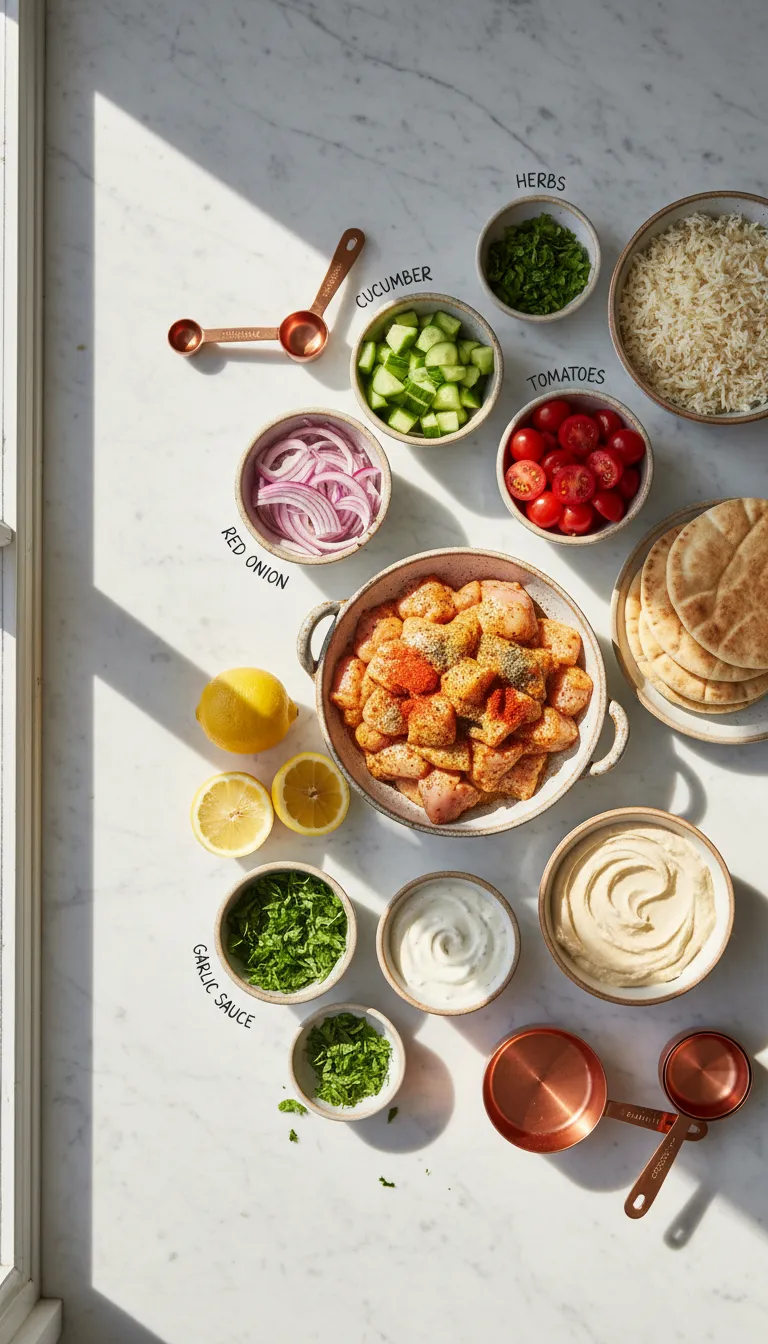 Chicken Shawarma Bowl Ingredients