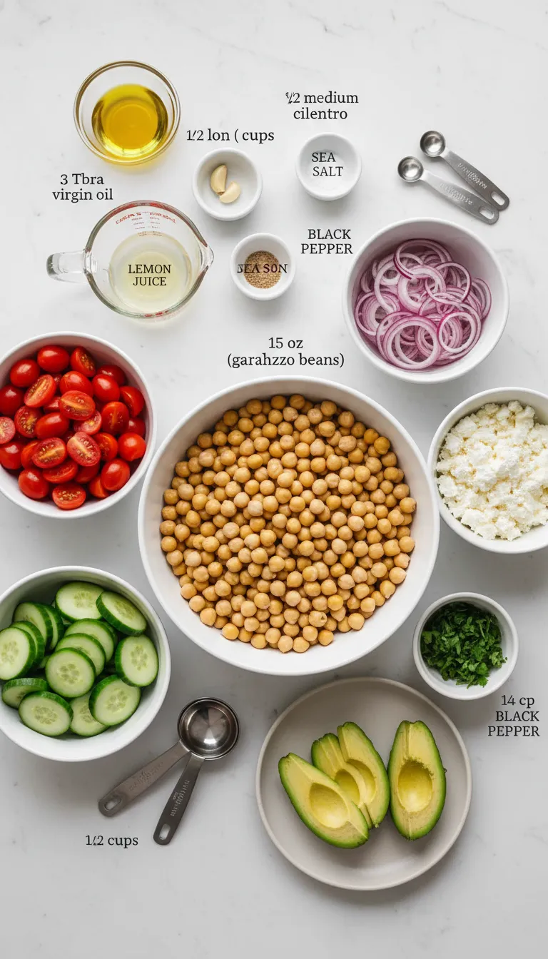 Chickpea Salad Ingredients