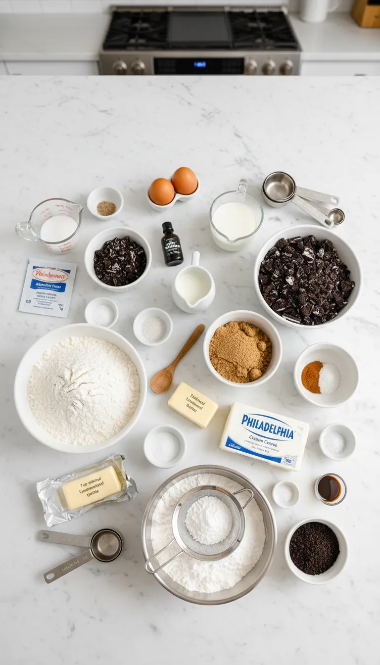 Cookies and Cream Cinnamon Rolls Ingredients