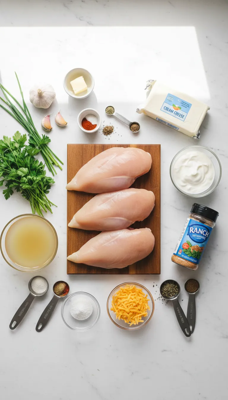 Creamy Ranch Chicken Ingredients